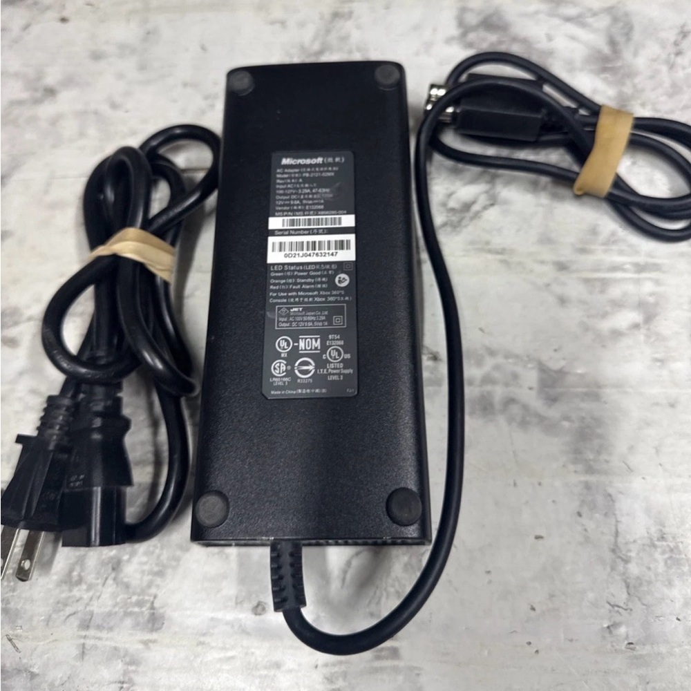 Official Microsoft Xbox 360 Slim Power Supply Brick Adapter OEM PB-2121-02MX